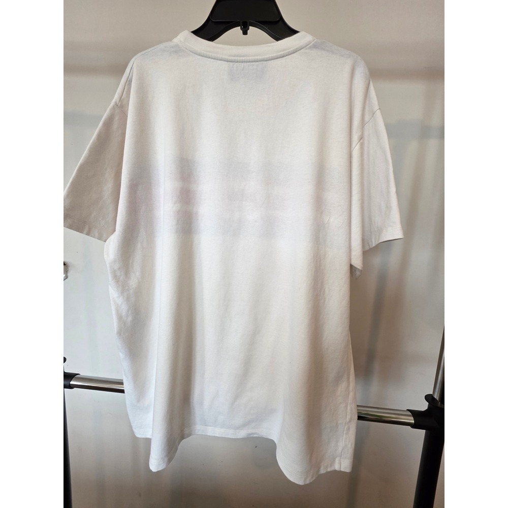 Gucci Off White Red Blue Stripe Logo T Shirt Men's sz L Made in Italy Luxury - Picture 9 of 13